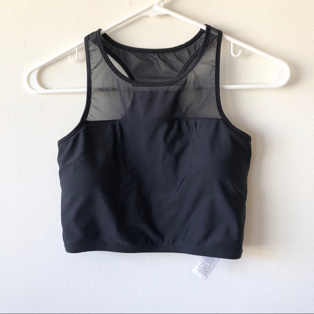 Fabletics Jaz Black Midi Bikini Top